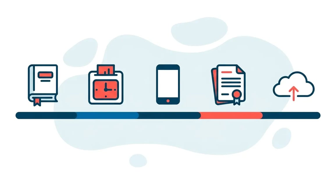 Linha do tempo visual dos marcos legais da legislação de controle de ponto no Brasil