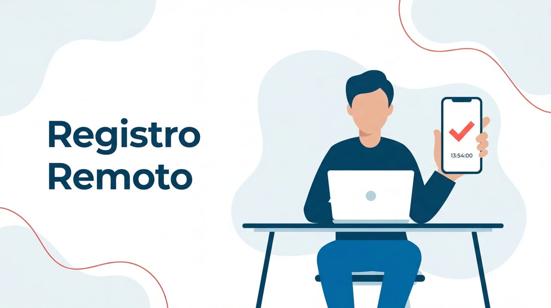 Profissional de RH registra ponto pelo celular sentado em home office