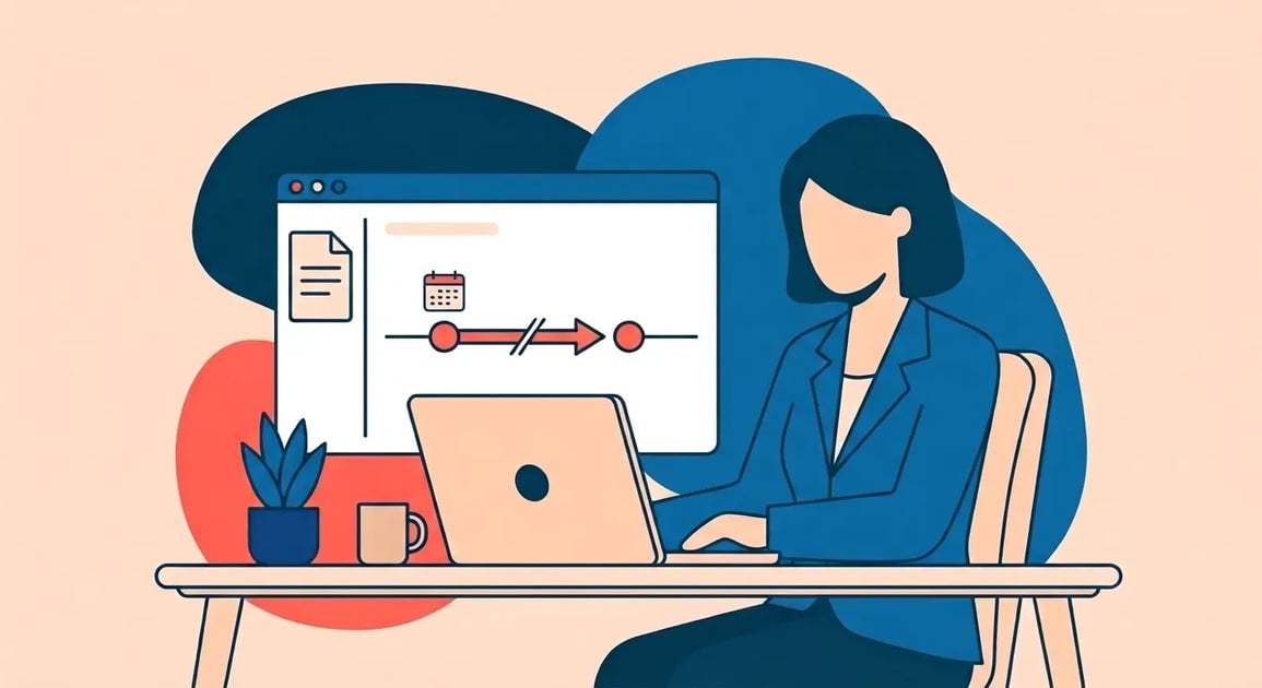 Profissional de RH consultando documentação de legislação trabalhista no computador