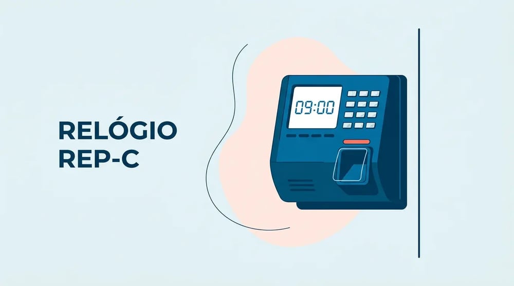 Relógio de ponto REP-C instalado na entrada de uma empresa