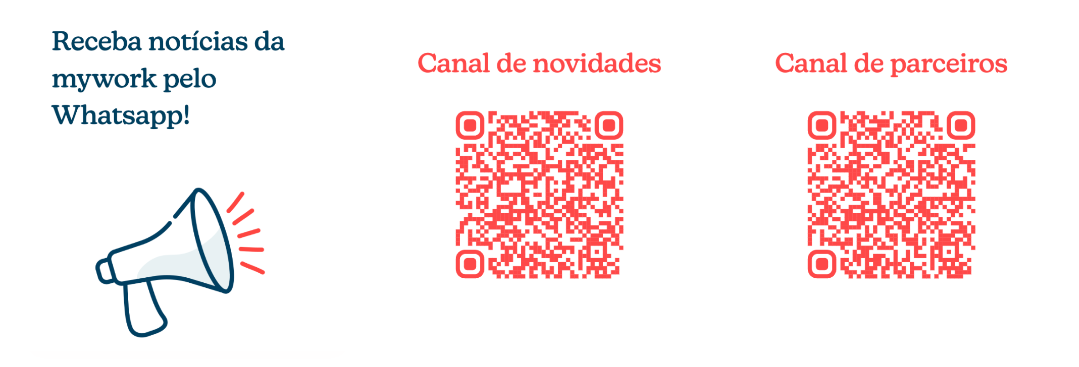 Convite para canal do whatsapp da mywork